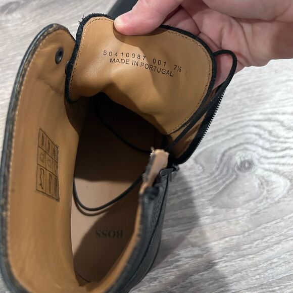 New Boss Oracle Cap Toe Men Boots Size 7.5 Black - Picture 10 of 10